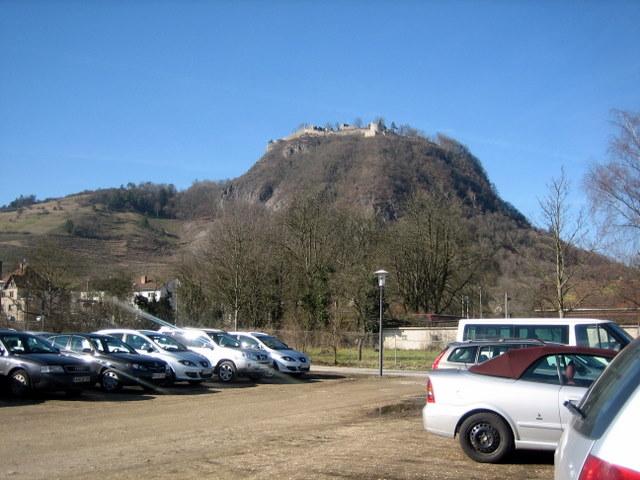 Start auf dem Parkplatz in Singen, unterhalb des Hohentwiels�