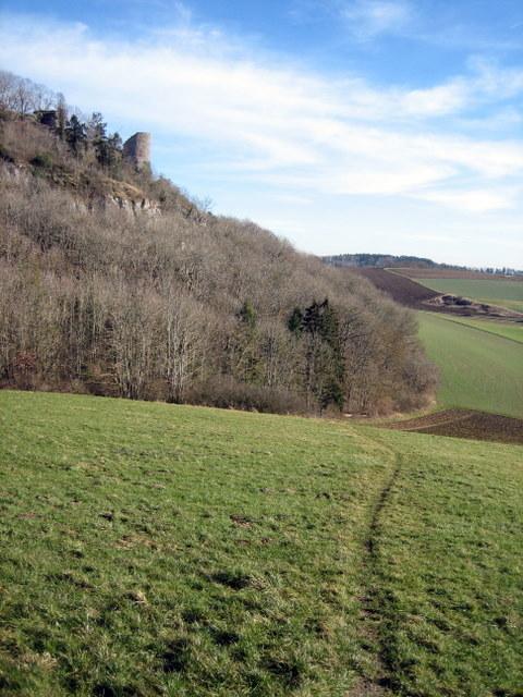 ... hier ging's noch zu fahren, auch wenn es auf dem Grasweg ganz schn rutschig wird�