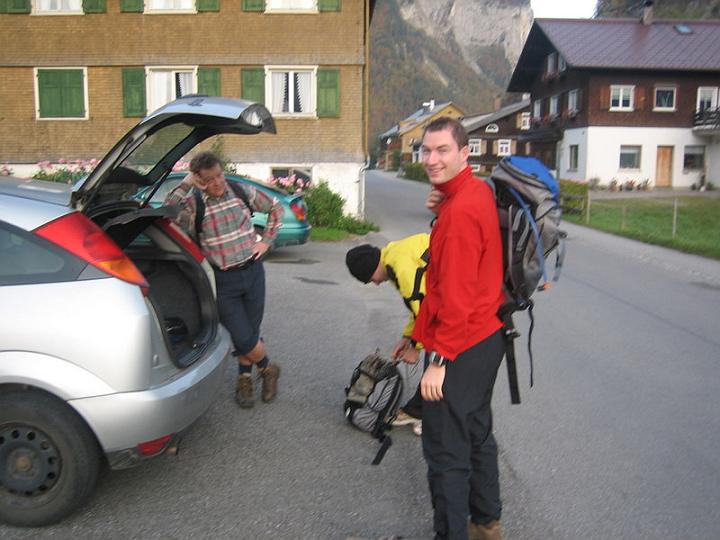 Ankunft in Au / sterreich ( Im Bild: Georg, Marco und Dirk )�