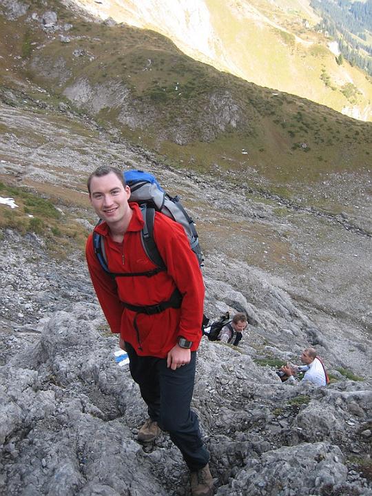 Jetzt wirds noch steiler ( oben Dirk, unten Georg und Marco ) 