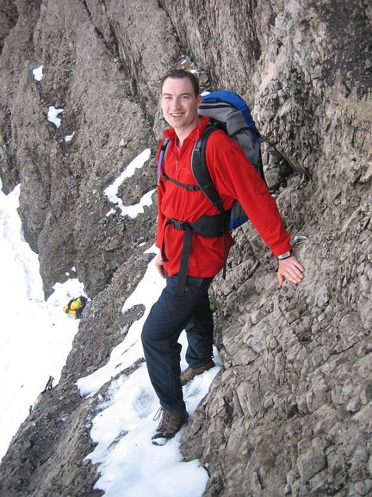 Einstieg in den Klettersteig 