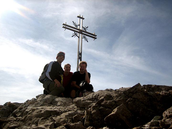 Gipfelphoto : Thomas, Dirk und Georg auf dem Zitterklapfen 