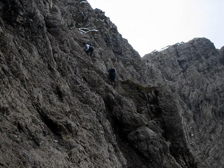 Marco und Georg beim Abstieg am Klettersteig 
