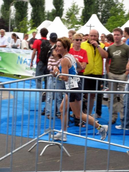 Sabine vorm Zieleinlauf�
