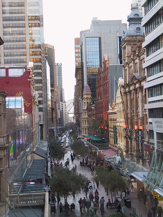 Die Einkaufsstrae in Sydney... Vor allem viele 