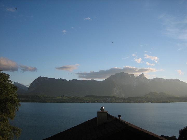 Abends war es wieder richtig toll... Aussicht von unserer Ferienwohnung